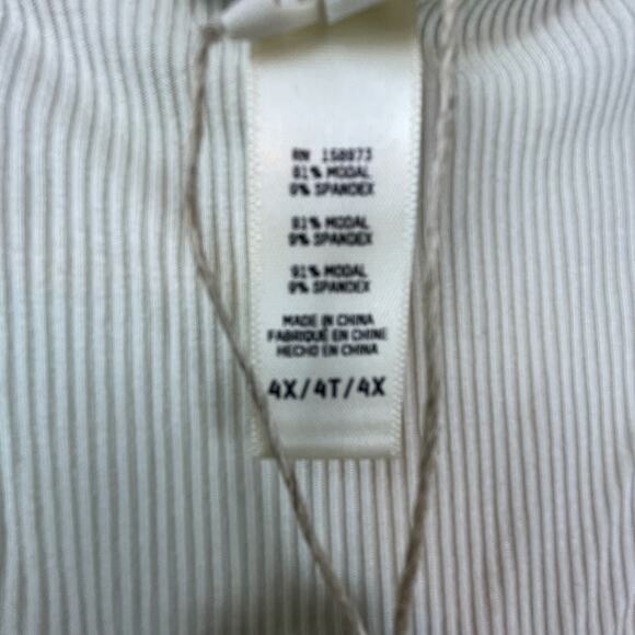 Skims Soft Lounge Slip Mini Dress Women 4X White Ribbed Spaghetti Strap Pullover - Picture 9 of 9